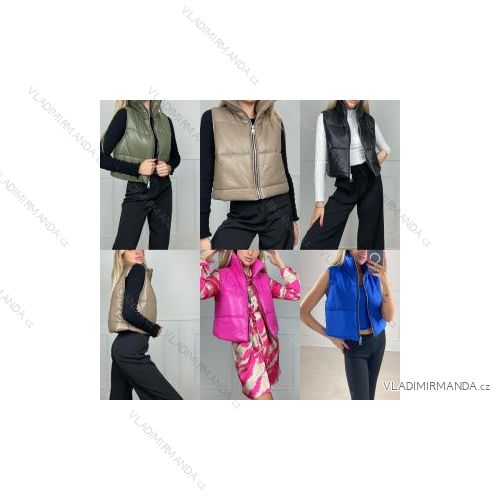 Vesta bez rukávu dámské (S/M ONE SIZE) ITALSKÁ MÓDA IMPBB22E16092
