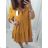 Šaty oversize volnočasové 3/4 rukáv dámské nadrozměr (XL/2XL ONE SIZE) ITALSKÁ MÓDA IMD22440/DR XL/2XL červená