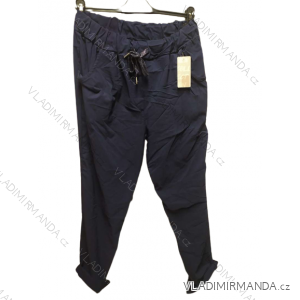Kalhoty strečové dlouhé dámské nadrozměr (XL/2XL ONE SIZE) ITALSKÁ MÓDA IMC22349