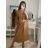 Dress elegant with belt 3/4 long sleeve women's plus size (XL/2XL ONE SIZE) ITALIAN FASHION IMC22517