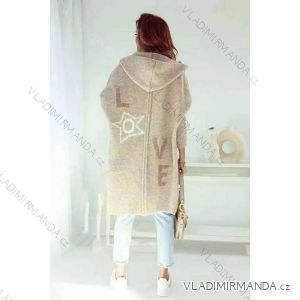 Cardigan pletený dlouhý rukáv dámský (S/M/L ONE SIZE) ITALSKÁ MÓDA IMWGS223141