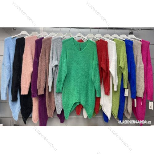 Svetr prodloužený dlouhý rukáv dámský (S/M/L ONE SIZE) ITALSKÁ MÓDA IMWGS223152