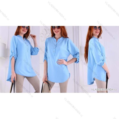 Tunika oversize dlouhý rukáv dámská (S/M ONE SIZE) ITALSKÁ MÓDA IMPLI2317221/01
