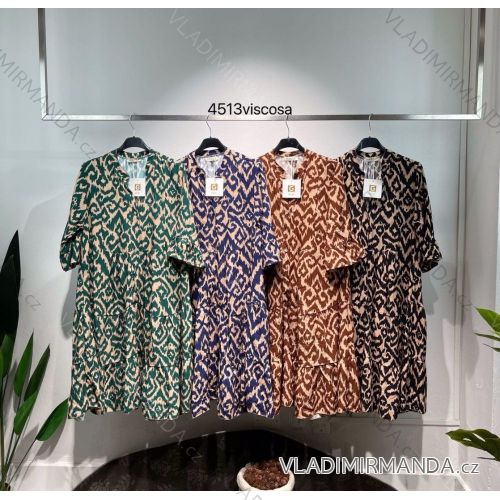 Šaty košilové dlouhý rukáv dámské (S/M ONE SIZE) ITALSKÁ MÓDA IMPLI224513