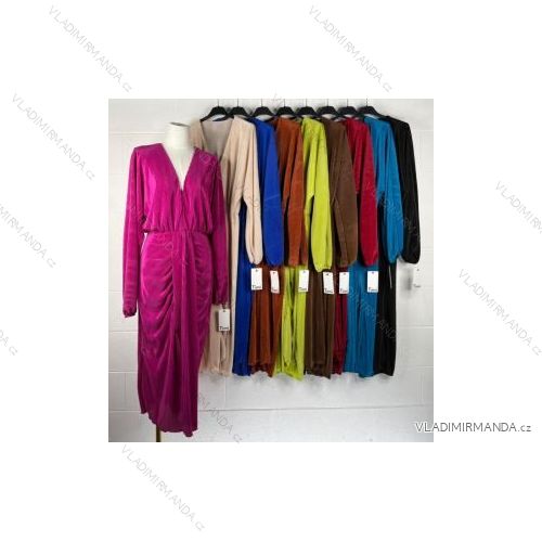 Šaty dlhý rukáv dámske (S/M ONE SIZE) TALIANSKA MÓDA IMPBB22B22922