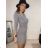 Šaty pletené dlouhý rukáv dámské (S/M ONE SIZE) ITALSKá MóDA IMM225960/DR Černá S/M