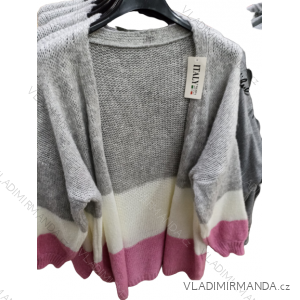 Cardigan pletený dlouhý rukáv dámsky (S/M/L ONE SIZE) ITALSKÁ MÓDA IM322259