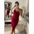 Šaty elegantní mini na ramínka dámské (S/M ONE SIZE) ITALSKÁ MÓDA IM322105