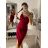 Šaty elegantní mini na ramínka dámské (S/M ONE SIZE) ITALSKÁ MÓDA IM322105