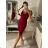Šaty elegantní mini na ramínka dámské (S/M ONE SIZE) ITALSKÁ MÓDA IM322105