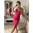 Šaty elegantní mini na ramínka dámské (S/M ONE SIZE) ITALSKÁ MÓDA IM322105