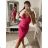 Šaty elegantní mini na ramínka dámské (S/M ONE SIZE) ITALSKÁ MÓDA IM322105