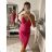 Šaty elegantní mini na ramínka dámské (S/M ONE SIZE) ITALSKÁ MÓDA IM322105