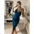 Šaty elegantní mini na ramínka dámské (S/M ONE SIZE) ITALSKÁ MÓDA IM322105