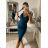 Šaty elegantní mini na ramínka dámské (S/M ONE SIZE) ITALSKÁ MÓDA IM322105