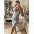Šaty elegantní mini na ramínka dámské (S/M ONE SIZE) ITALSKÁ MÓDA IM322105