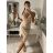 Šaty elegantní mini na ramínka dámské (S/M ONE SIZE) ITALSKÁ MÓDA IM322105