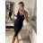Šaty elegantní mini na ramínka dámské (S/M ONE SIZE) ITALSKÁ MÓDA IM322105
