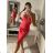 Šaty elegantní mini na ramínka dámské (S/M ONE SIZE) ITALSKÁ MÓDA IM322105
