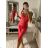 Šaty elegantní mini na ramínka dámské (S/M ONE SIZE) ITALSKÁ MÓDA IM322105