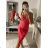 Šaty elegantní mini na ramínka dámské (S/M ONE SIZE) ITALSKÁ MÓDA IM322105