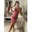 Šaty elegantní mini na ramínka dámské (S/M ONE SIZE) ITALSKÁ MÓDA IM322105