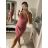 Šaty elegantní mini na ramínka dámské (S/M ONE SIZE) ITALSKÁ MÓDA IM322105