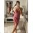 Šaty elegantní mini na ramínka dámské (S/M ONE SIZE) ITALSKÁ MÓDA IM322105