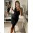 Šaty elegantní mini na ramínka dámské (S/M ONE SIZE) ITALSKÁ MÓDA IM322105