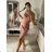 Šaty elegantní mini na ramínka dámské (S/M ONE SIZE) ITALSKÁ MÓDA IM322105
