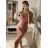 Šaty elegantní mini na ramínka dámské (S/M ONE SIZE) ITALSKÁ MÓDA IM322105