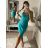 Šaty elegantní mini na ramínka dámské (S/M ONE SIZE) ITALSKÁ MÓDA IM322105