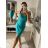 Šaty elegantní mini na ramínka dámské (S/M ONE SIZE) ITALSKÁ MÓDA IM322105
