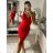 Šaty elegantní mini na ramínka dámské (S/M ONE SIZE) ITALSKÁ MÓDA IM322105