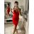 Šaty elegantní mini na ramínka dámské (S/M ONE SIZE) ITALSKÁ MÓDA IM322105