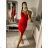 Šaty elegantní mini na ramínka dámské (S/M ONE SIZE) ITALSKÁ MÓDA IM322105