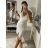 Šaty elegantní mini na ramínka dámské (S/M ONE SIZE) ITALSKÁ MÓDA IM322105