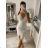 Šaty elegantní mini na ramínka dámské (S/M ONE SIZE) ITALSKÁ MÓDA IM322105