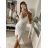 Šaty elegantní mini na ramínka dámské (S/M ONE SIZE) ITALSKÁ MÓDA IM322105