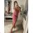 Šaty elegantní společenské na ramínka dámské (S/M ONE SIZE) ITALSKÁ MÓDA IM321608