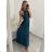 Šaty dlouhé elegantní společenské bez rukávu dámské (L/XL ONE SIZE) ITALSKÁ MÓDA IMM22FS52701/DR L/XL bílá