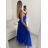 Šaty dlouhé elegantní společenské bez rukávu dámské (L/XL ONE SIZE) ITALSKÁ MÓDA IMM22FS52701/DR L/XL bílá