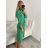 Šaty košilové dlouhý rukáv dámské (S/M ONE SIZE) ITALSKÁ MÓDA IMWB22192 L / XL weiß