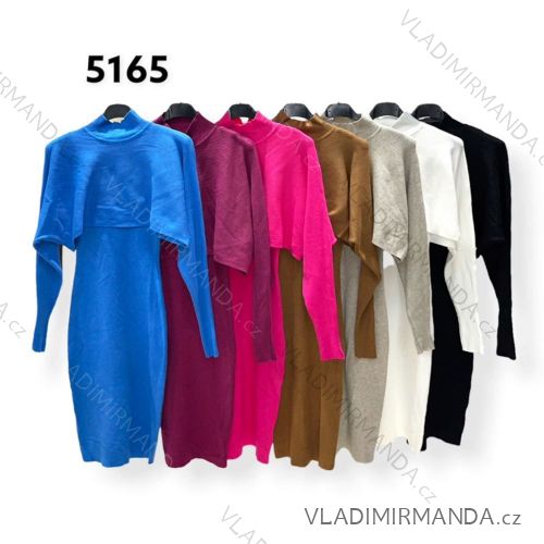 Šaty dlouhý rukáv dámské (S/M ONE SIZE) ITALSKÁ MÓDA IMPHD225165-1