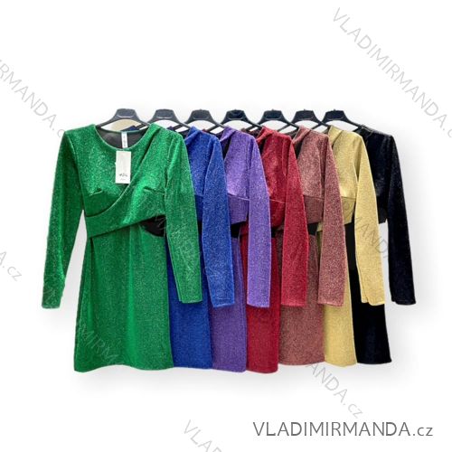 Šaty dlouhý rukáv dámské (S/M ONE SIZE) ITALSKÁ MÓDA IMPHD223588