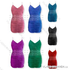 Šaty sexy mini na ramínka dámské (S/M ONE SIZE) ITALSKÁ MÓDA IMPHD2220444
