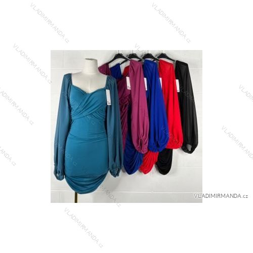 Šaty letní na ramínka dámské (S/M ONE SIZE) ITALSKÁ MÓDA IMPBB22B21841