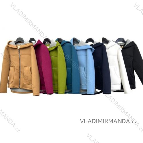 Kabátek podzimní dlouhý rukáv dámský (S/M ONE SIZE) ITALSKÁ MÓDA IMPLM22828680017