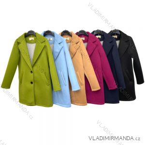 Kabát podzimní koženkový dlouhý rukáv dámský (S/M ONE SIZE) ITALSKÁ MÓDA IMPLM2255500