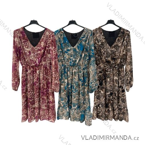 Šaty dlhý rukáv dámske (S/M ONE SIZE) TALIANSKA MÓDA IMPLM2232090